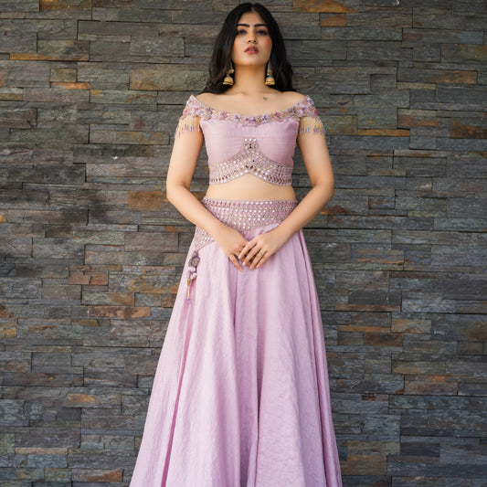 Charming Onion Pink Lehenga