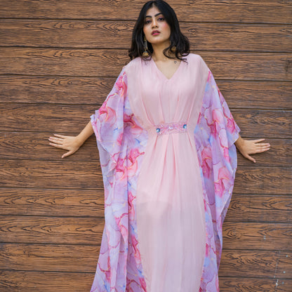 Pink Floral Kaftan