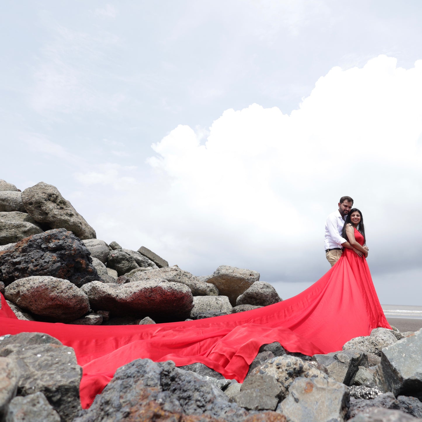 Elegant Red Tail Gown