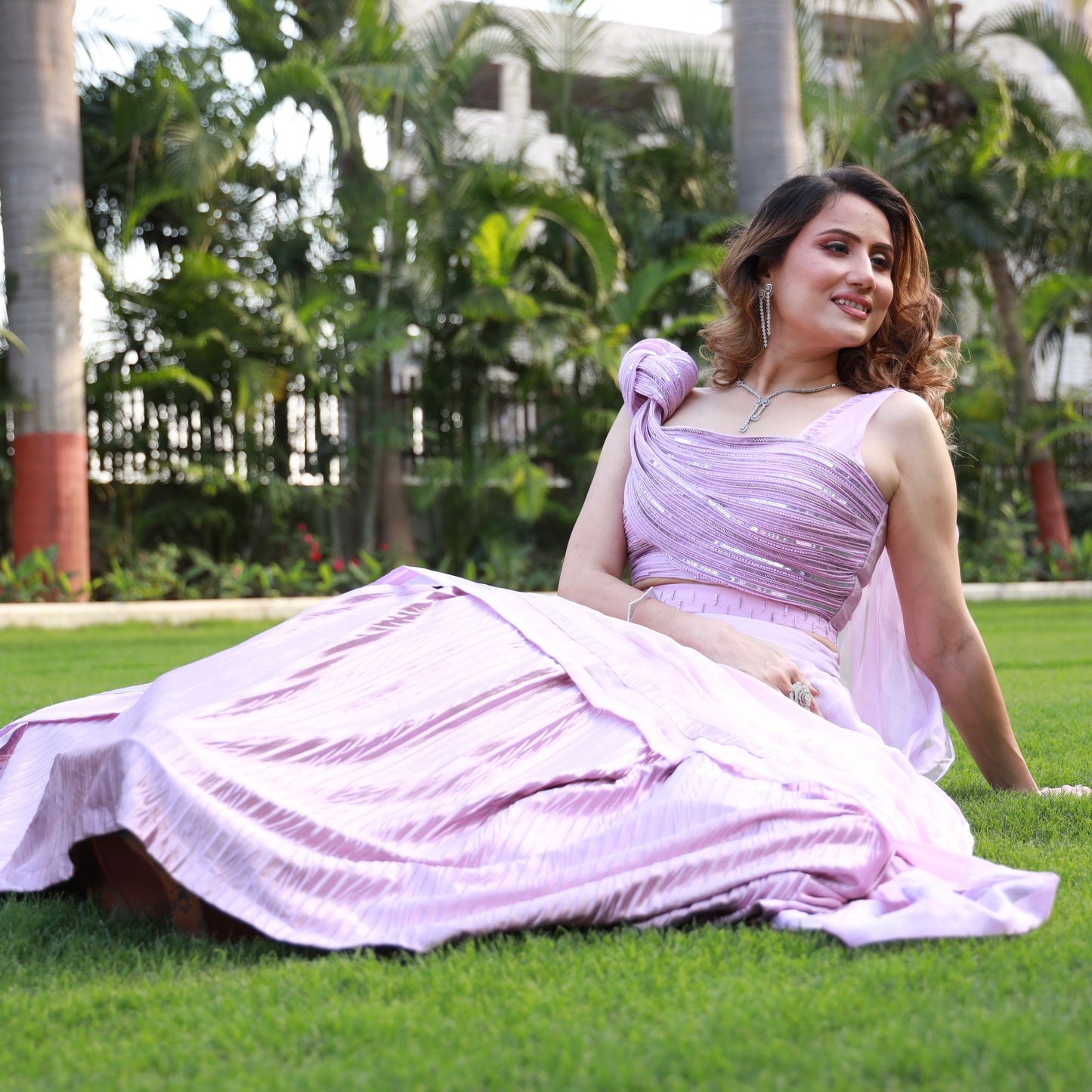 Elegant Lilac Lehenga