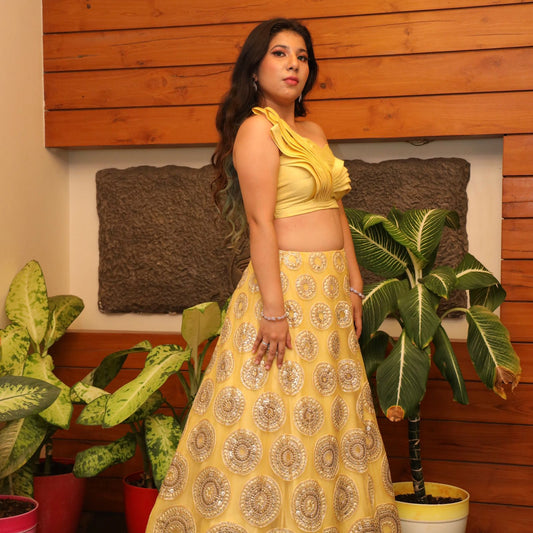 Exquisite Yellow Lehenga