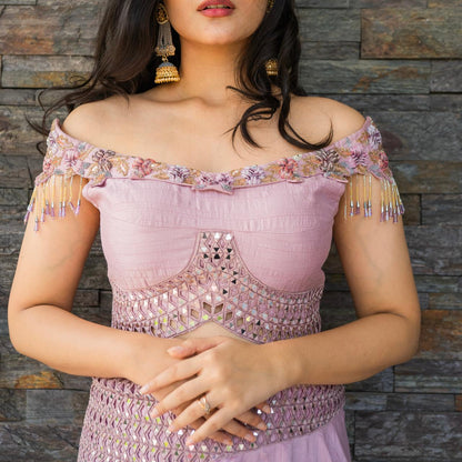 Charming Onion Pink Lehenga