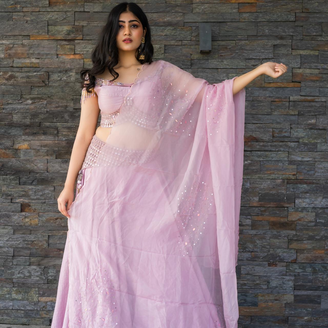 Charming Onion Pink Lehenga