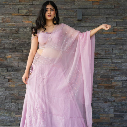 Charming Onion Pink Lehenga