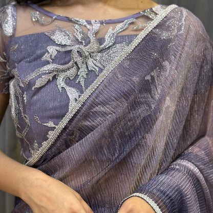 Exquisite Mauve Purple Saree