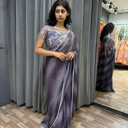 Exquisite Mauve Purple Saree